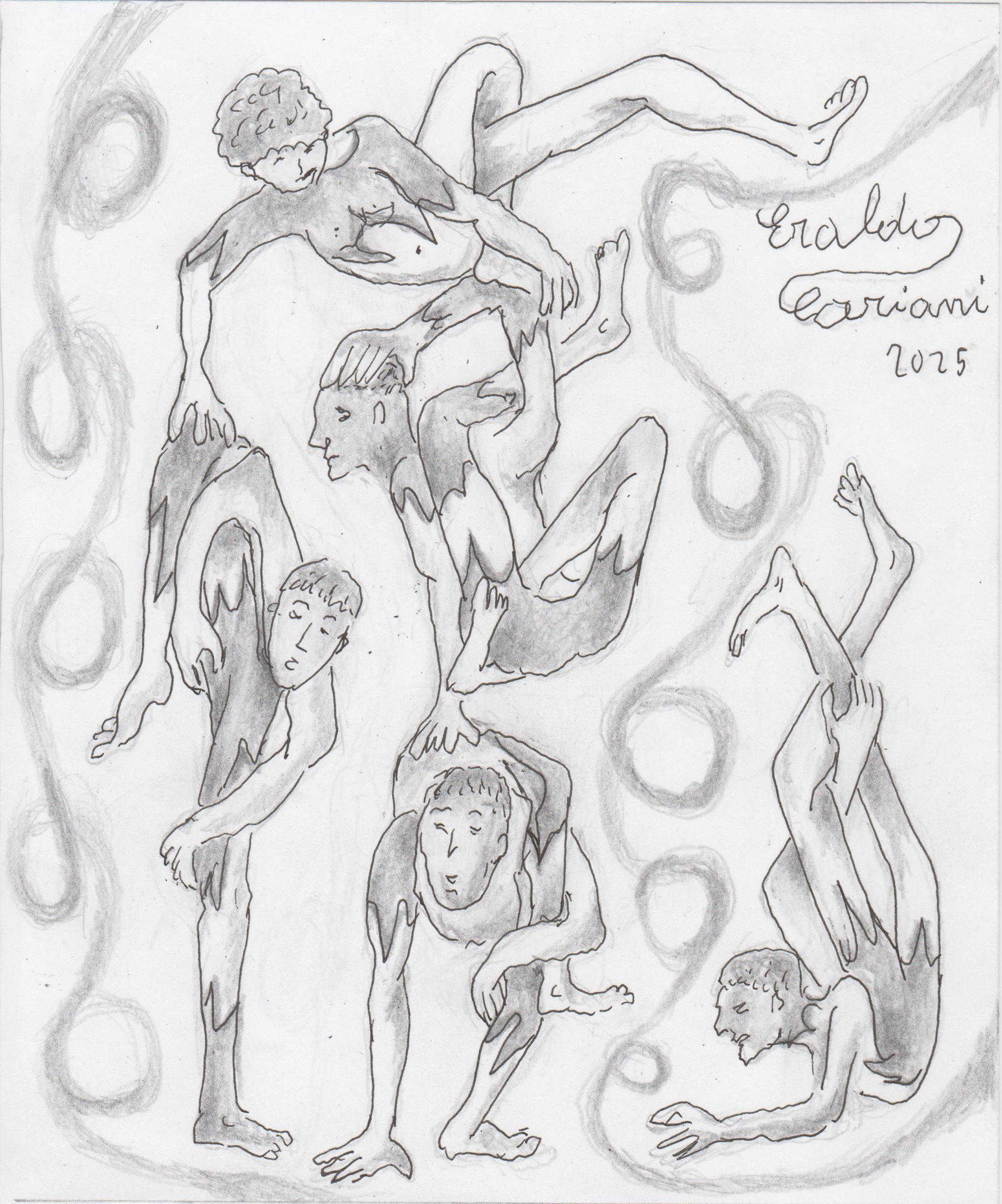 I Contorsionisti disegnato da Eraldo Cariani