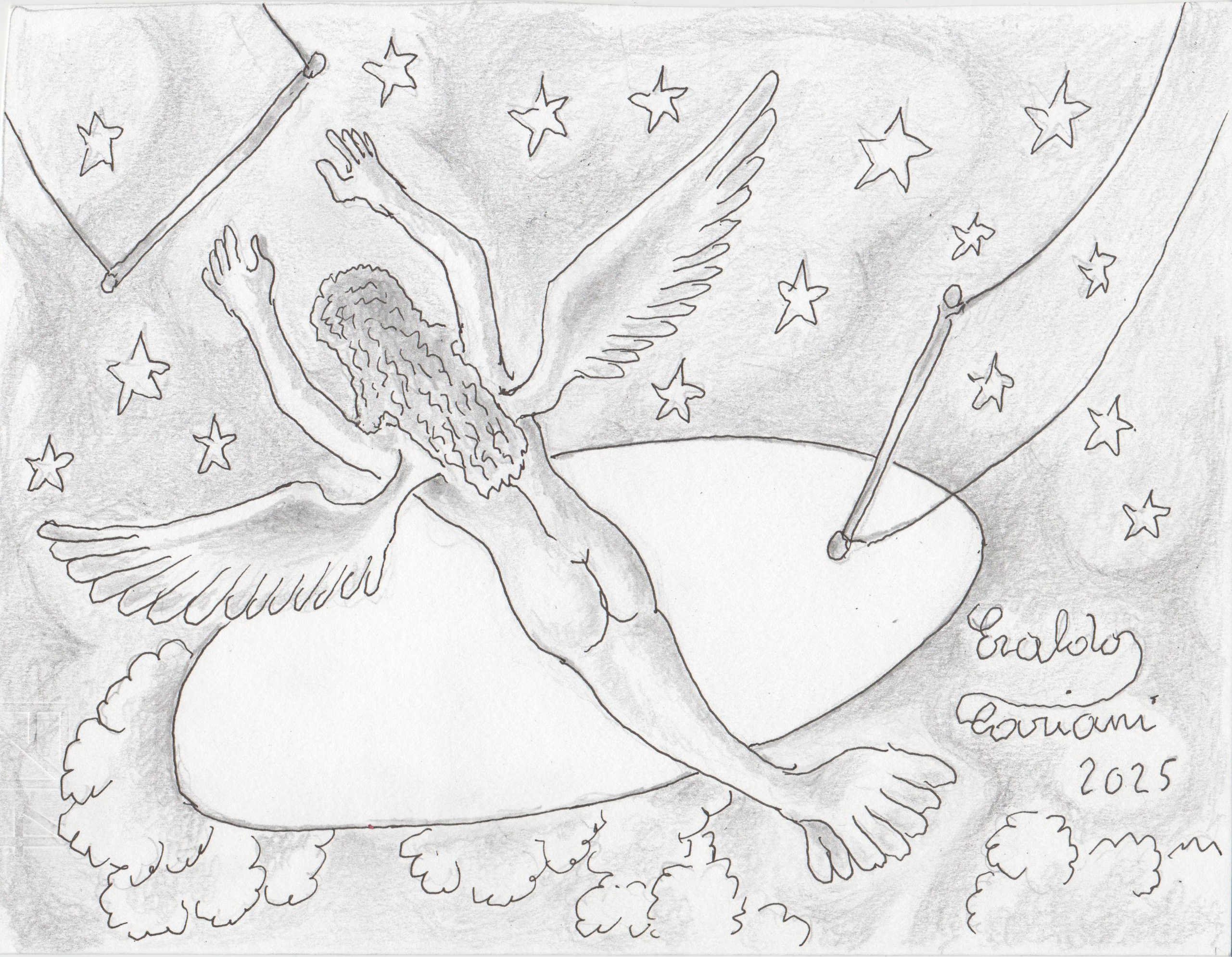 L'acrobata - disegno di Eraldo Cariani