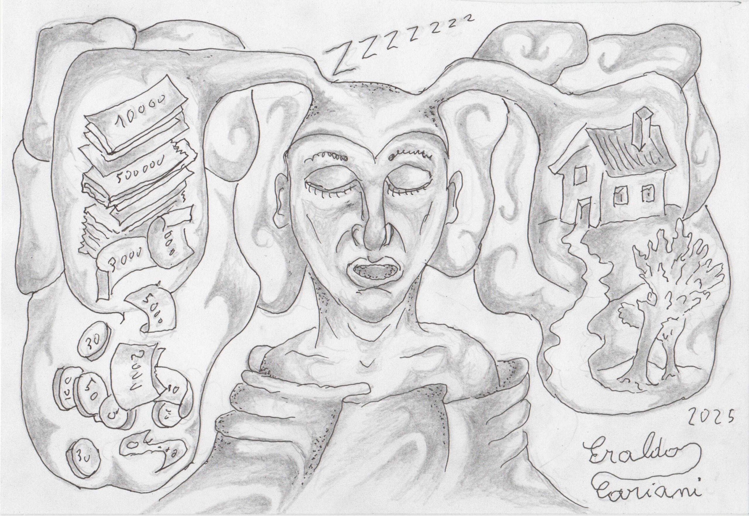 IL sogno, disegno realizzato da Eraldo Cariani